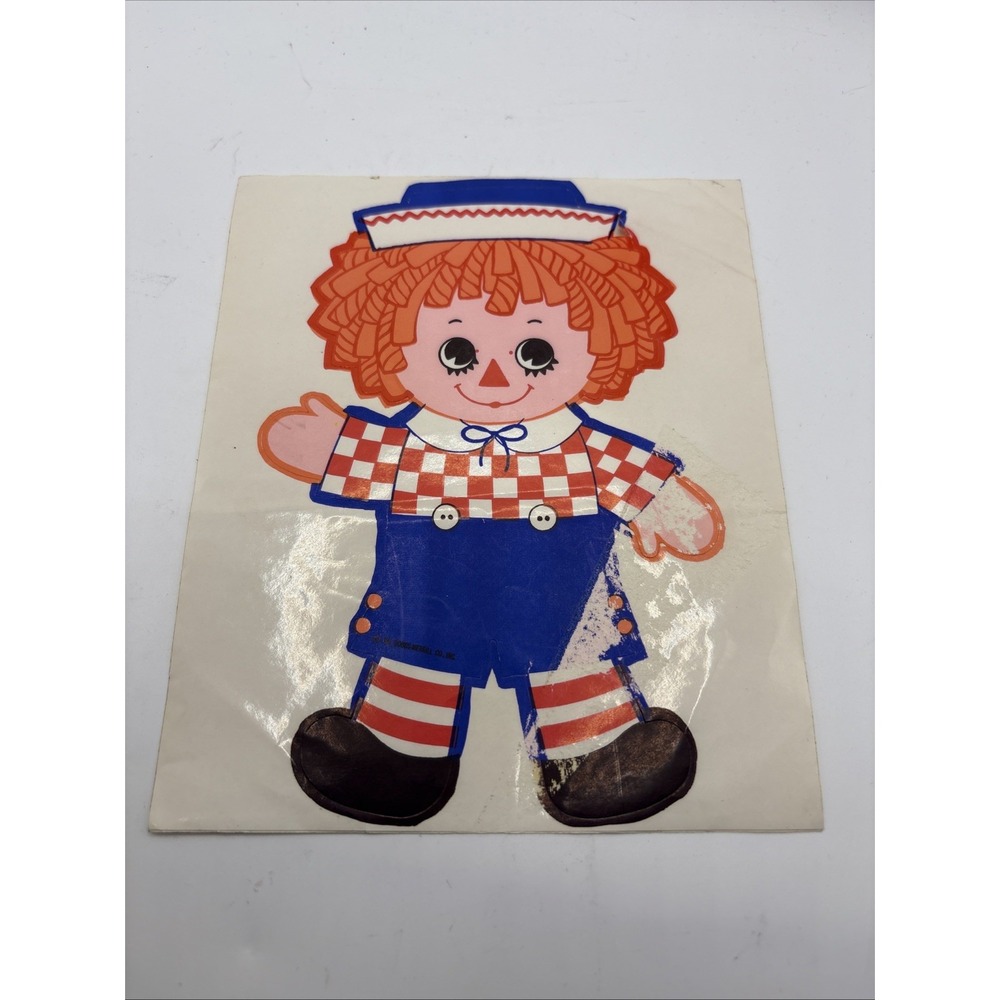 Vtg‎ Raggedy Andy Self Adhesive Sticker Hallmark - Single Sticker READ - Picture 7 of 7